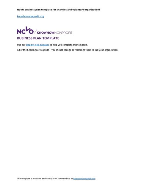 charity business plan|ncvo business plan template.